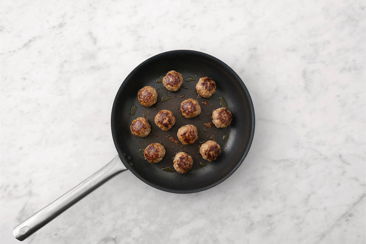 Cook the meatballs
