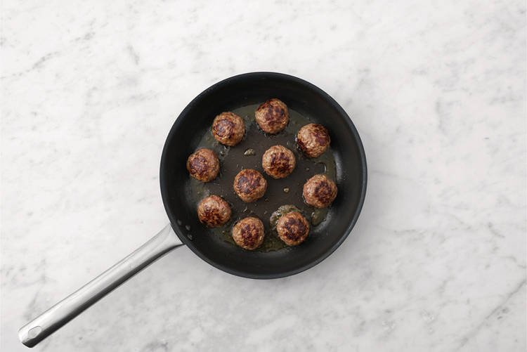 Cook the meatballs