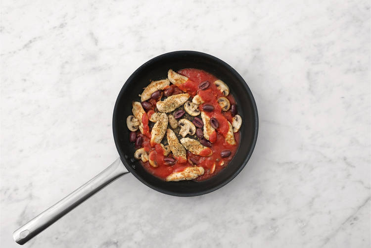 Finish the cacciatore