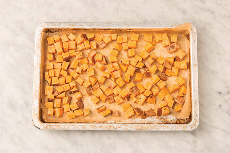 Roast the sweet potato 