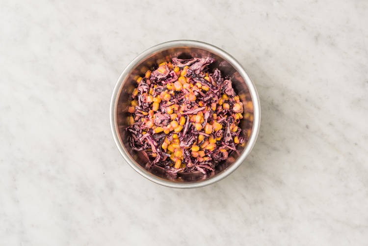 Prep the slaw & tortillas