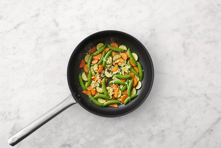 Cook the veggies