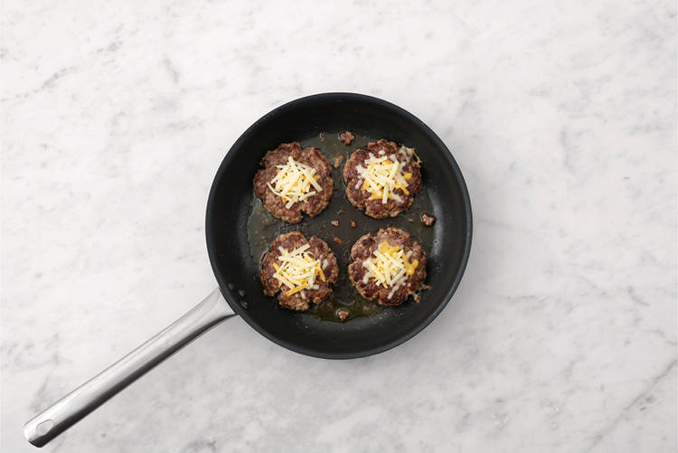 Cook the beef patties