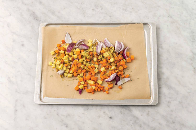 Roast the veggies