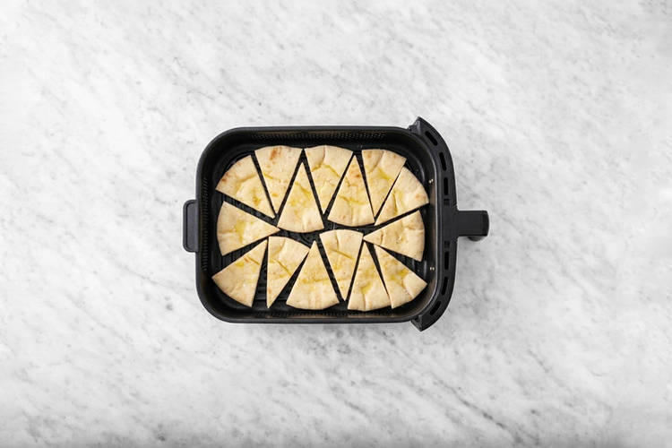 Air fry the pita chips