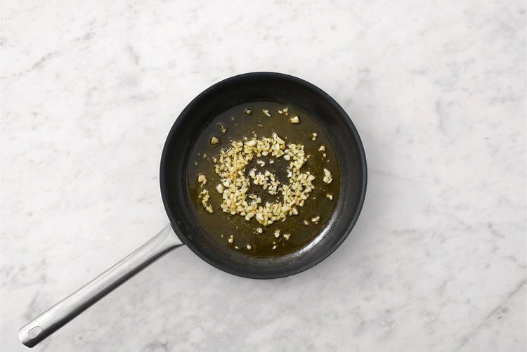Make the garlic yoghurt 