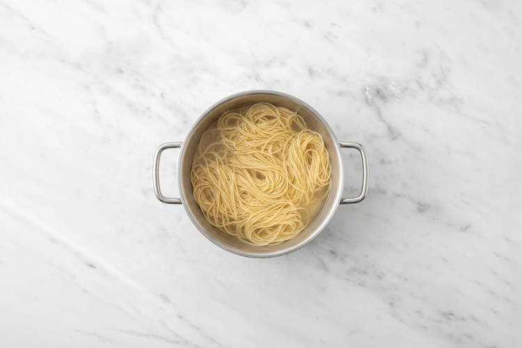 Cook the egg noodles