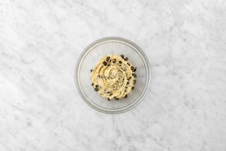 Make the butter & toss salad