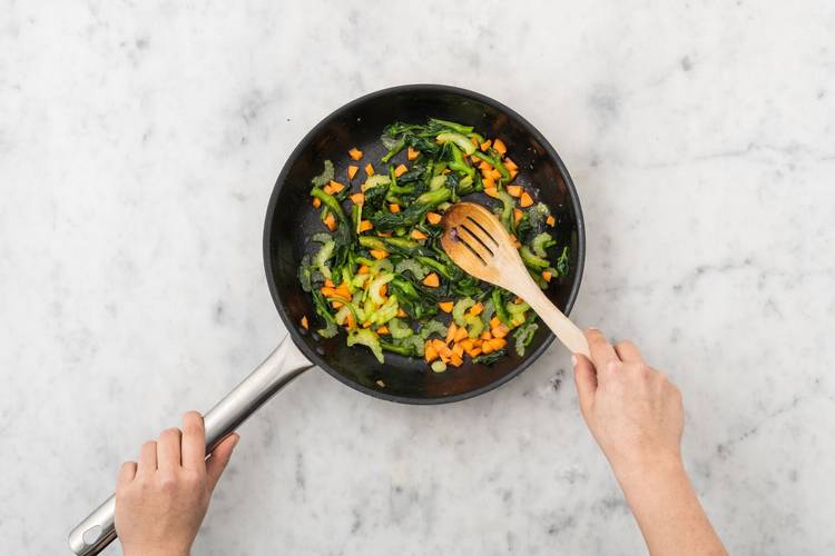 Cook the veggies