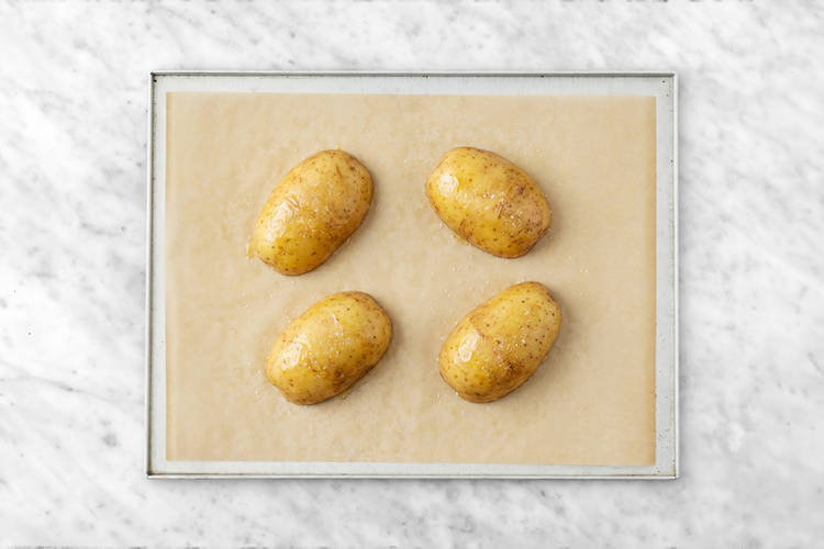 Start the potatoes