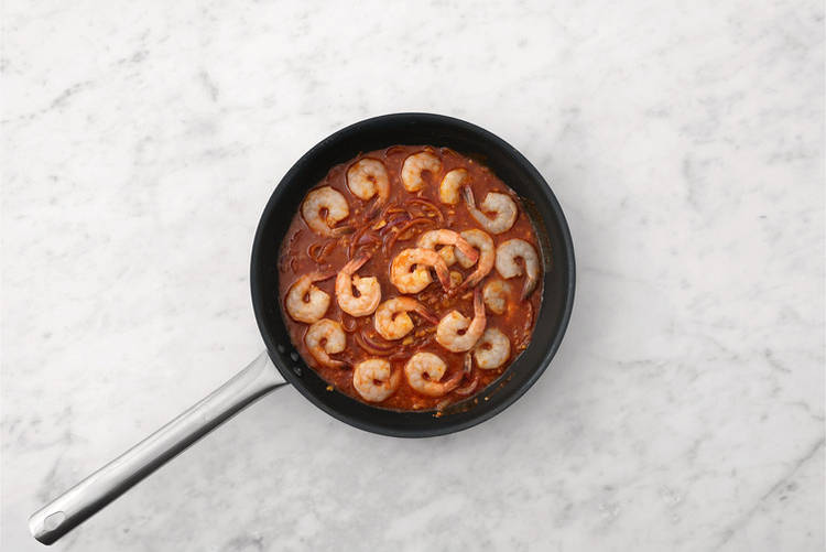 Add the prawns