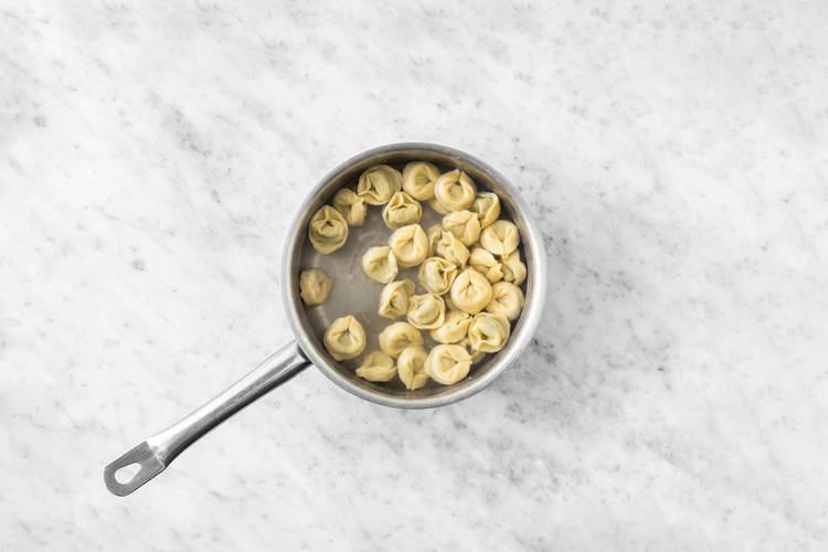 Cook the tortellini