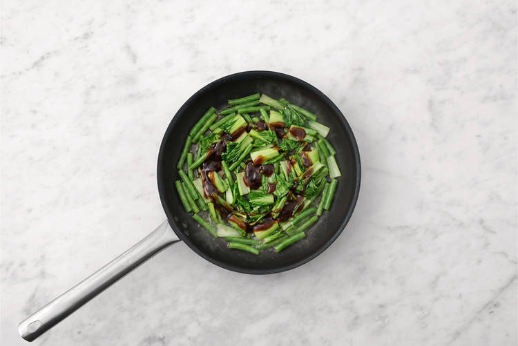 Cook the veggies