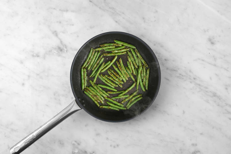 Char the green beans