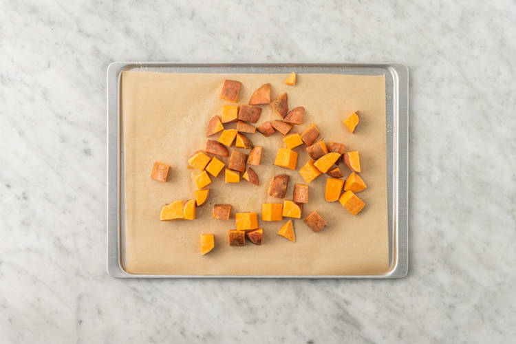 Roast the sweet potato