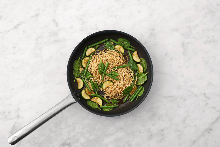 Stir-fry the veggies