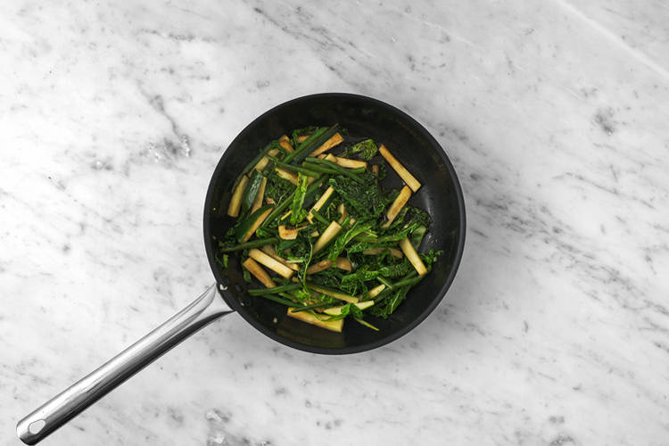 Cook the greens