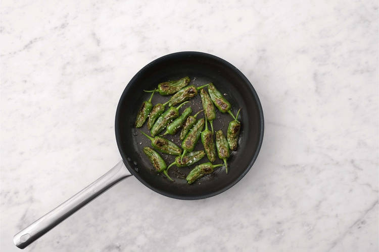 Fry the Padron Peppers