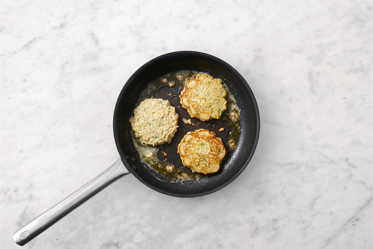 Cook the potato pancakes