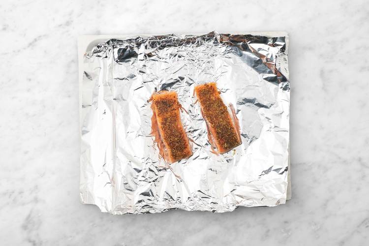 Broil salmon