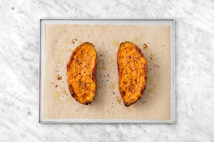 Roast sweet potatoes