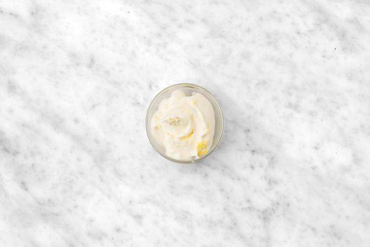 Finish prep and make garlic yogurt