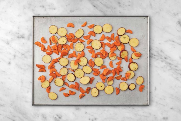 Prep and roast veggies
