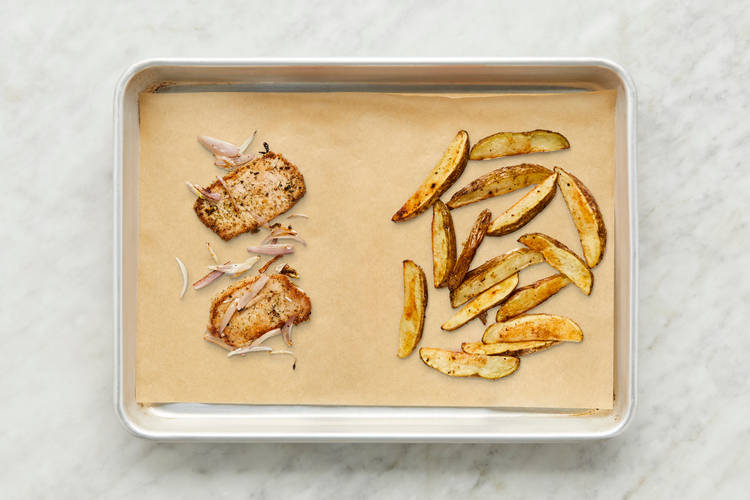 Roast chicken with potatoes