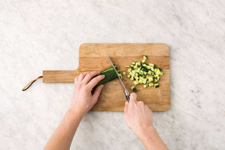 Make the cucumber raita