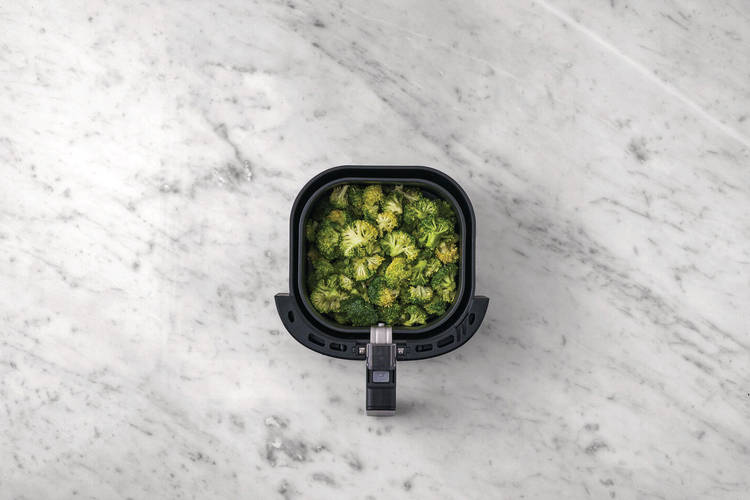 Air fry the broccoli