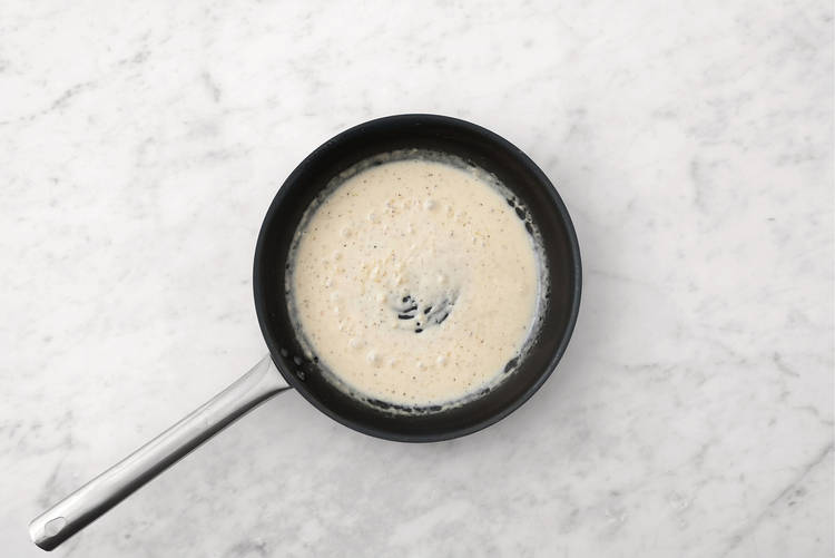 Make the cheesy sauce