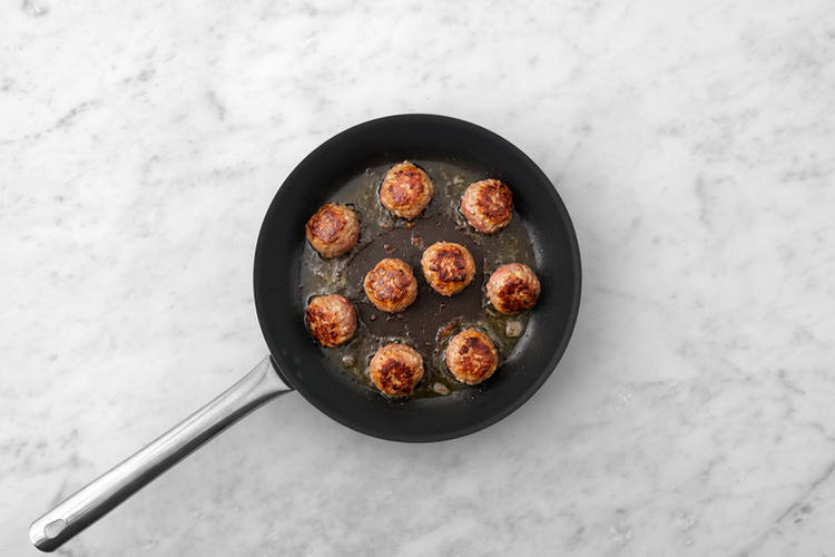 Cook the meatballs