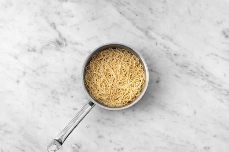 Cook the noodles & get prepped