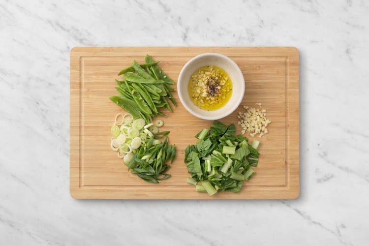 Get prepped & make the garlic oil