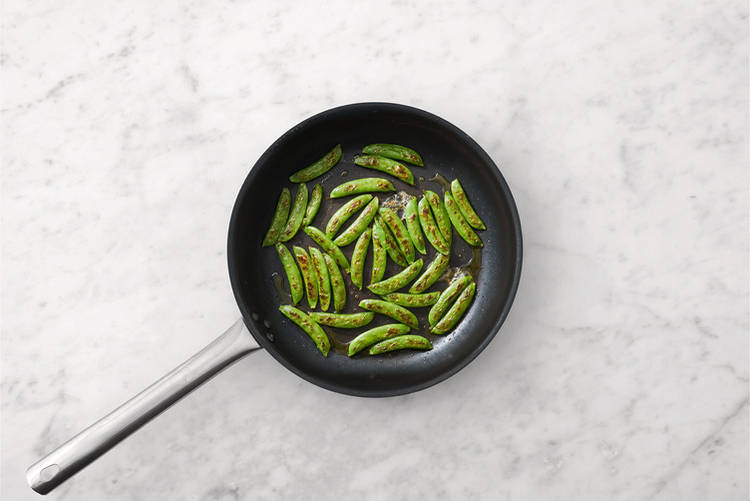 Blister the pea pods