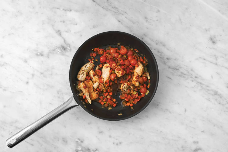 Cook the chorizo