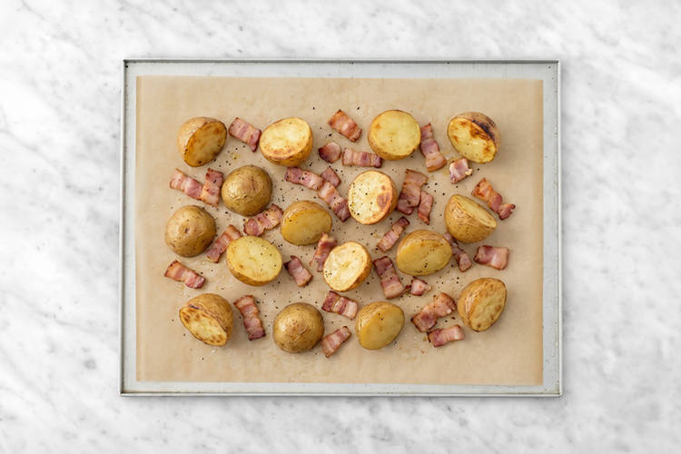 Roast the chat potatoes