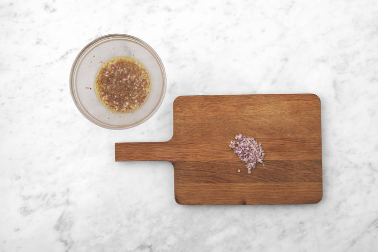 Marinate shallots