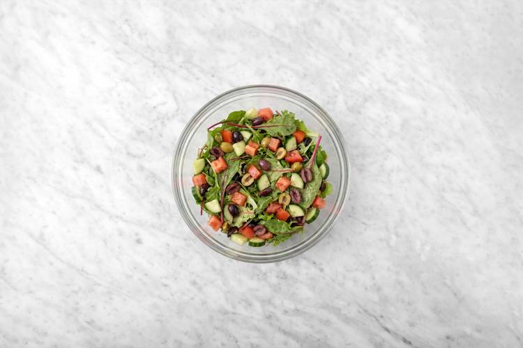 Make salad and dip