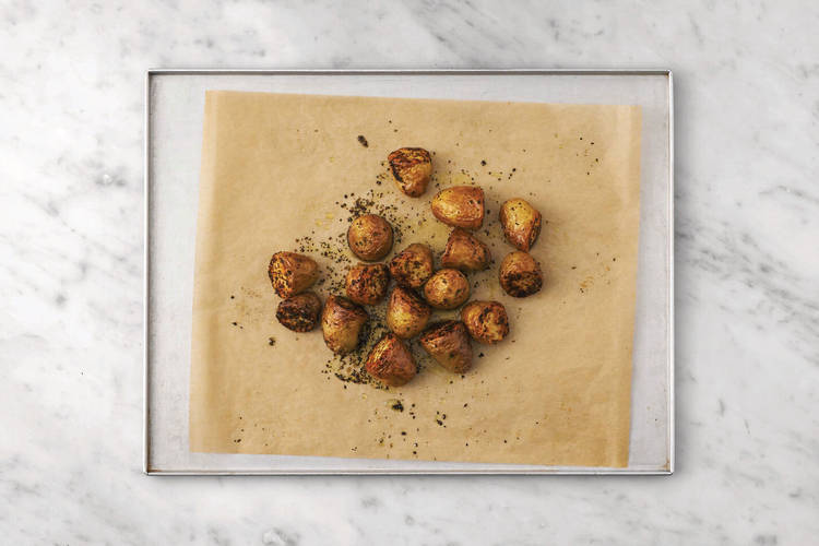 Roast the chat potatoes