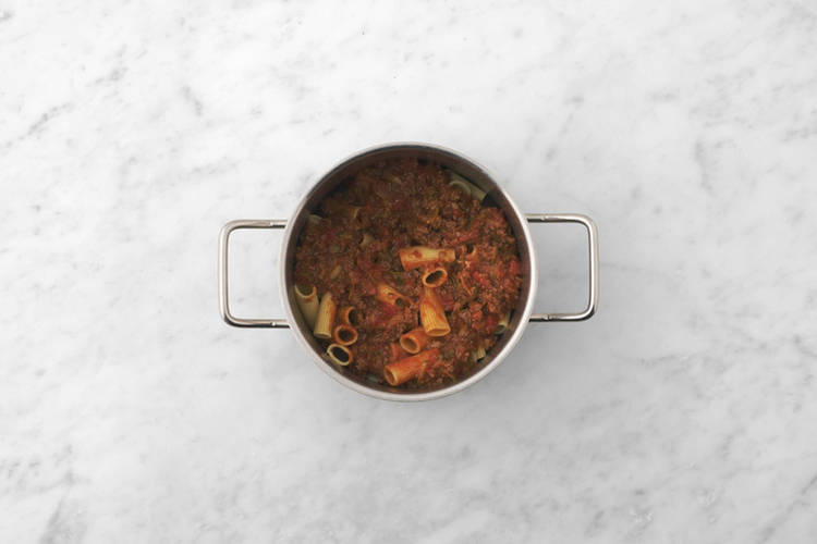 Pasta fertigstellen