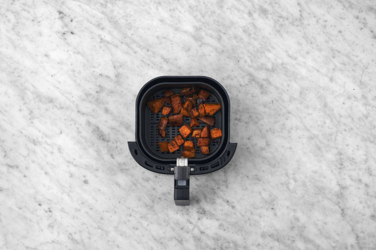 Fry the Sweet Potatoes