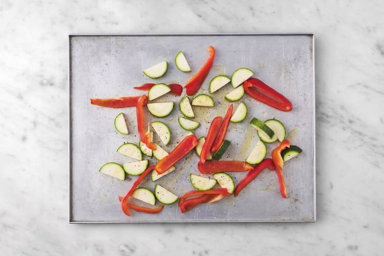 Prep and roast veggies