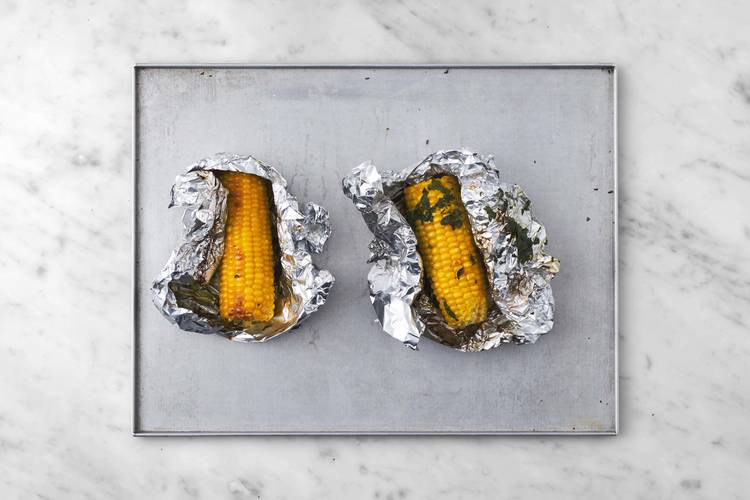 Prep and roast corn