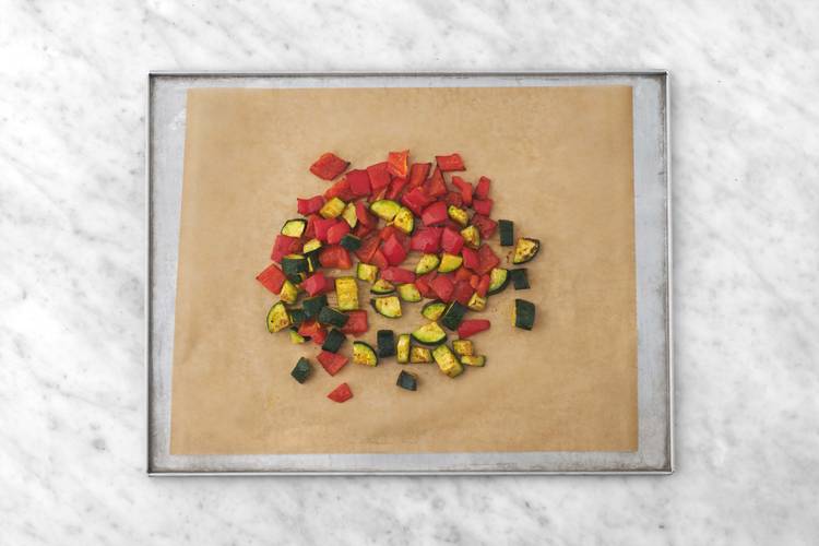 Prep and roast veggies
