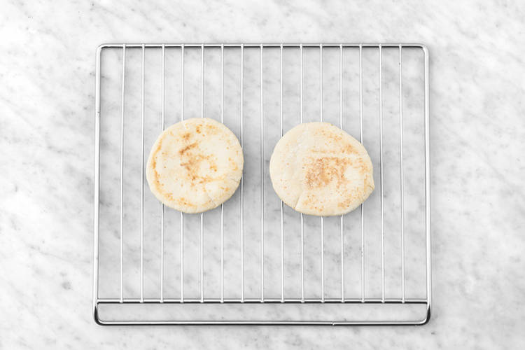 Heat the pita bread