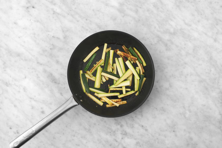 Cook the veggies