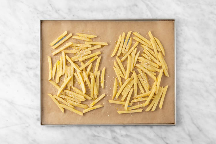 Bake the sesame fries