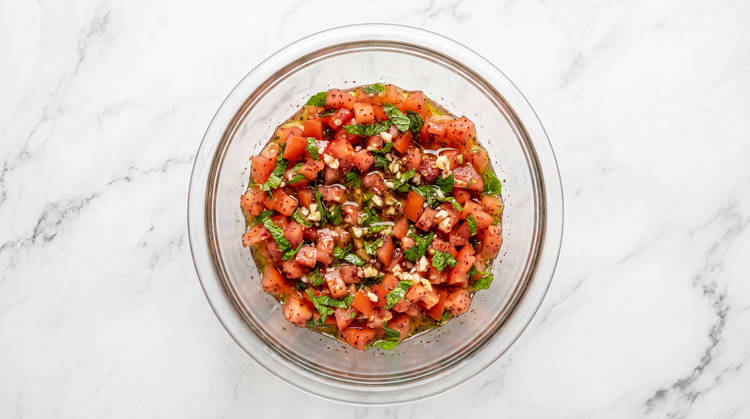 Make Tomato-Mint Salad