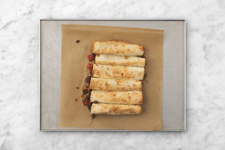 Assemble the taquitos